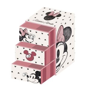CAJITA ALMACENAJE CON CAJONES MINNIE 9,5X7X15CM