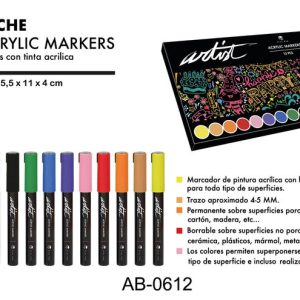 ESTUCHE 12 ROTULADORES ACRILICOS GAMA ARTIST