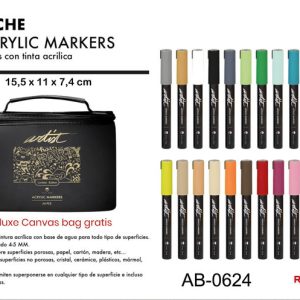 ESTUCHE 24 ROTULADORES ACRILICOS GAMA ARTIST