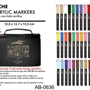 ESTUCHE 36 ROTULADORES ACRILICOS GAMA ARTIST SURTIDOS