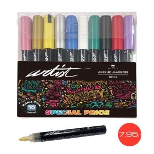 ESTUCHE ACRILICOS GAMA ARTIST,10 COLORES PROMO