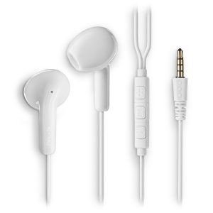 AURICULARES INTRAURALES C/CABLE MICROFONO JACK 3,5 MM BLANC