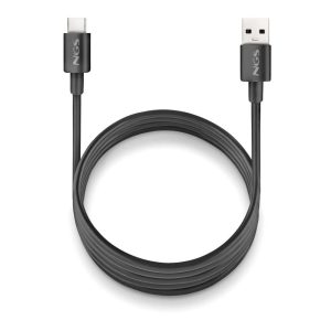 CABLE CARGA RAPIDA USB-A A USB-C 15W NEGRO
