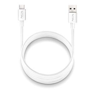 CABLE CARGA RAPIDA USB-A A USB-C 15W BLANCO