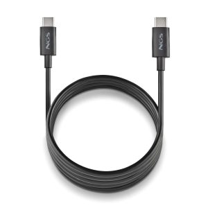 CABLE CARGA RAPIDA USB C A USB C 1M NEGRO