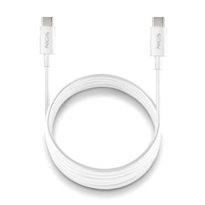 CABLE CARGA RAPIDA USB C A USB C 1M BLANCO