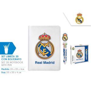 LIBRETA EVA CON BOLIGRAFO REAL MADRID