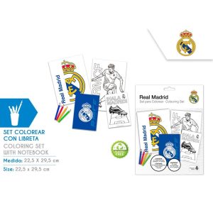 SET DE COLOREAR CON NOTEBOOK REAL MADRID
