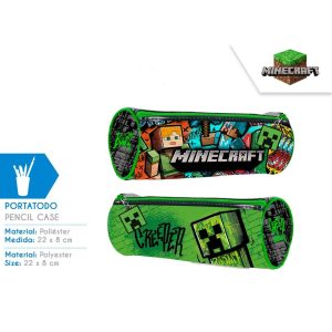 ESTUCHE REDONDO MINECRAFT
