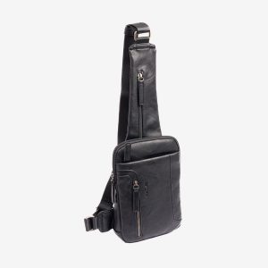 BOLSO BANDOLERA PARA HOMBRE JUVENIL NEGRO 17X25CM
