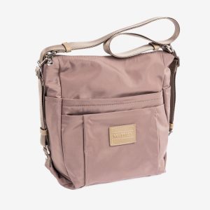 BOLSO DE HOMBRO CONVERTIBLE EN MOCHILA JENNA TAUPE 25X28CM