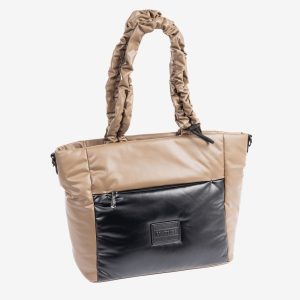 BOLSO SHOPPER CERRADO CON CREMALLERA VELSIDE TAUPE 32,5X26C