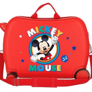 MALETA INFANTIL 2 R MULTIDIR, CIRCLE MICKEY ROJA