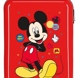 MALETA DE CABINA RIGIDA MICKEY ENJOY THE DAY OH BOY ROJA