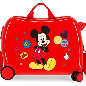 MALETA INFANTIL 2R MULTID MICKEY ENJOY THE DAY OH BOY ROJA