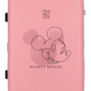 MALETA MEDIANA MICKEY OUTLINE RIGIDA 68CM NUDE