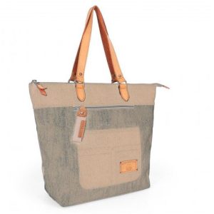 BOLSO SHOPPER ABILENE BEIGE 14X44X35