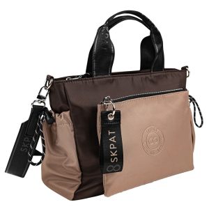 BOLSO DE MANO BANDOLERA MERSEY MARRON