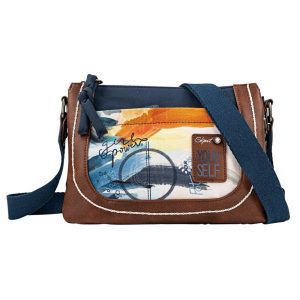 BOLSO BANDOLERA SIRMIONE AZUL 25 X 18 CM MARINO