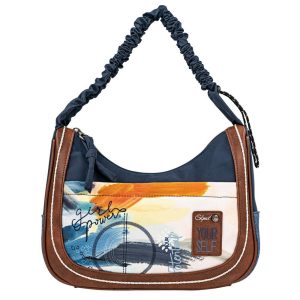 BOLSO BANDOLERA SIRMIONE 30 X 22 CM AZUL MARINO