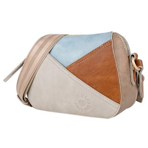 BOLSO BANDOLERA POLIPIEL RECTANGULAR KATE LOIS BEIGE