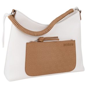 BOLSO HOMBRO/BANDOLERA POLIPIEL SHAVANNA LOIS MARRON-BLANCO
