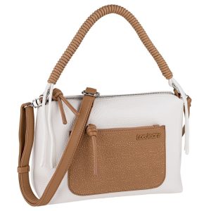 BOLSO BANDOLERA/HOMBRO POLIPIEL SHAVANNA LOIS MARRON-BLANCO