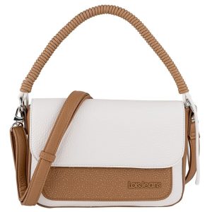 BOLSO BANDOLERA/HOMBRO POLIPIEL SHAVANNA LOIS MARRON-BLANCO