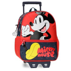 MOCHILA INFANTIL MICKEY MOUSE FASHION 33CM CON CARRO
