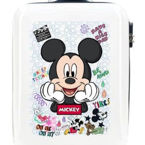 MALETA DE CABINA MICKEY BE COOL RIGIDA 55 CM BLANCO