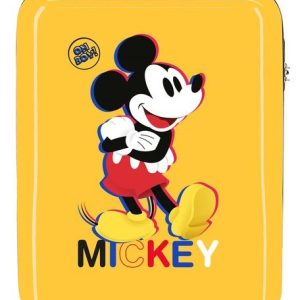 MALETA DE CABINA RIGIDA MICKEY 3D 55 CM OCRE