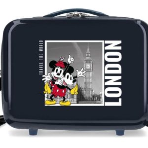 NECESER ABS MICKEY Y MINNIE LONDRES ADAPTABLE AZUL MARINO