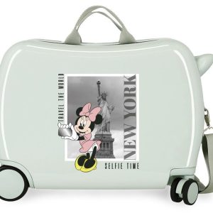 MALETA INFANTIL MINNIE NEW YORK 2 R MULTIDIR, VERDE MENTA