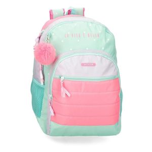 MOCHILA ESCOLAR DOBLE MOVOM LA VITA E BELLA 46 CM