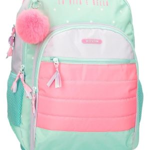 MOCHILA ESCOLAR DOBLE MOVOM LA VITA E BELLA CON CARRO 46CM
