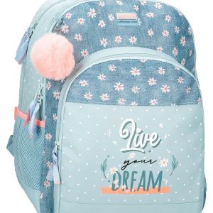 MOCHILA ESCOLAR DOBLE MOVOM LIVE YOUR DREAMS 46CM