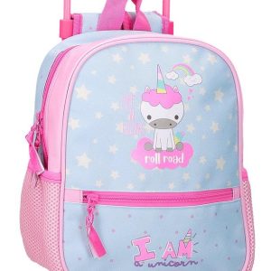 MOCHILA INFANTIL ROLL ROAD I AM A UNICORN 28 CM CON CARRO
