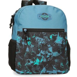 MOCHILA INFANTIL ROLL ROAD SOCCER 33 CM ADAPTABLE A CARRO