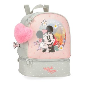 MOCHILA INFANTIL 28X23 MINNIE WILD NATURE CON PORTAMERIENDA