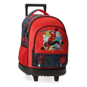 MOCHILA ESCOLAR 45X32 CON CARRO SPIDERMAN URBAN