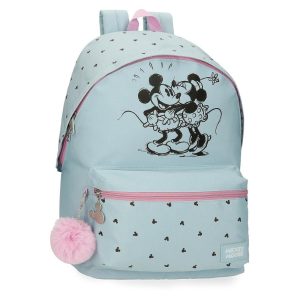 MOCHILA ESCOLAR 44CM MICKEY Y MINNIE KISSES PARA PC ADAPT A