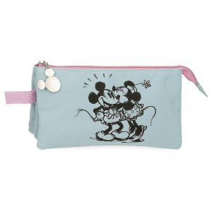 ESTUCHE TRIPLE MICKEY Y MINNIE KISSES