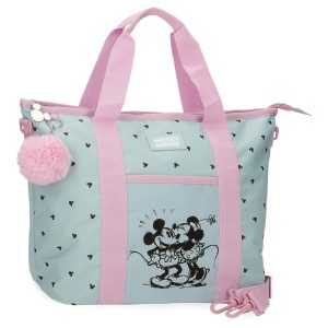 BOLSO SHOPPER MICKEY Y MINNIE KISSES BOLSILLO PARA PC