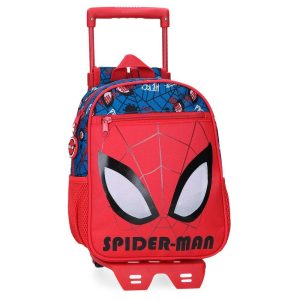 MOCHILA GUARDERIA 28CM SPIDERMAN AUTHENTIC CON CARRO