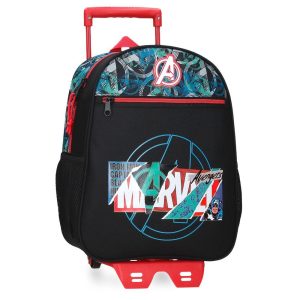 MOCHILA INFANTIL MARVEL SHIELD 33CM CON CARRO