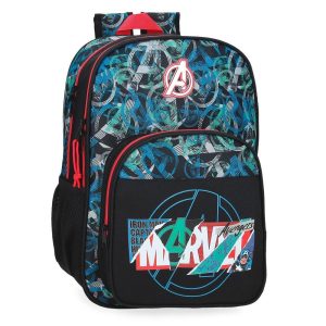 MOCHILA ESCOLAR DOBLE 40CM MARVEL SHIELD