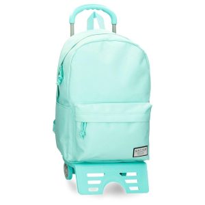 MOCHILA ESCOLAR MOVOM ALWAYS ON MOVE 44 CM AZUL CLARO CARRO