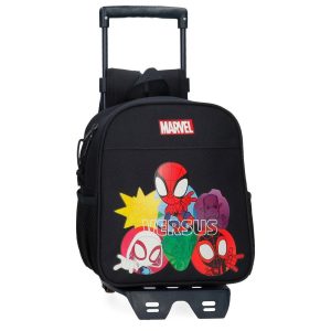 MOCHILA GUARDERIA VERSUS SPIDEY 25CM CON CARRO