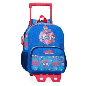 MOCHILA GUARDERIA SPIDEY POWER OF 3 28X23 CON CARRO