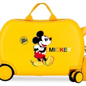 MALETA INFANTIL 2 R MULTIDIR, MICKEY 3D 45 CM OCRE